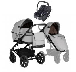 Kočárek Noordi Aqua Light Grey + autosedačka Maxi-Cosi CabrioFix i-Size