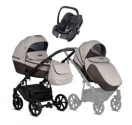 Kočárek Tutis Viva4 Warm Grey + autosedačka Maxi-Cosi CabrioFix i-Size