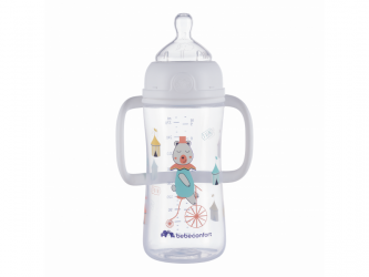 Bebeconfort Kojenecká láhev Emotion s držadly 270ml 6m+ White