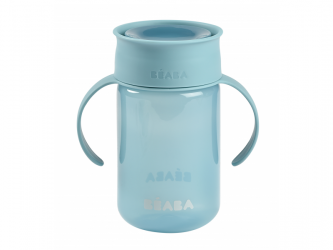 Beaba Hrnek trénovací 360° Blue 340 ml 12m+