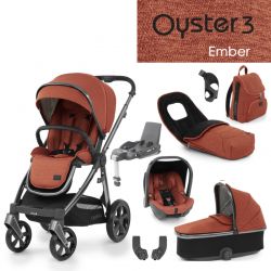 Kočárek BabyStyle Oyster3 nejlepší set 8 v 1 Ember 2023