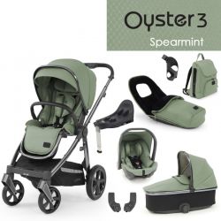 Kočárek BabyStyle Oyster3 nejlepší set 8 v 1 Spearmint 2023