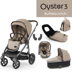 Kočárek BabyStyle Oyster3 luxusní set 6 v 1 Butterscotch 2023
