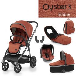 Kočárek BabyStyle Oyster3 luxusní set 6 v 1 Ember 2023
