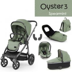 Kočárek BabyStyle Oyster3 luxusní set 6 v 1 Spearmint 2023