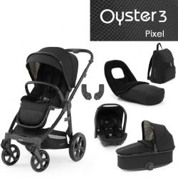 Kočárek BabyStyle Oyster3 luxusní set 6 v 1 Pixel 2023