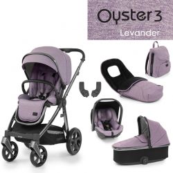 Kočárek BabyStyle Oyster3 luxusní set 6 v 1 Lavender 2023