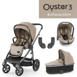 Kočárek BabyStyle Oyster3 základní set 4 v 1 Butterscotch 2023