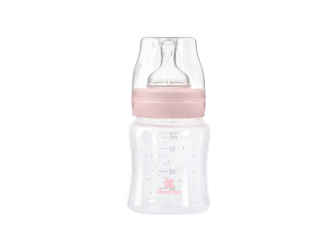 KikkaBoo Kojenecká láhev 120ml 0m+ Hippo Dreams Pink