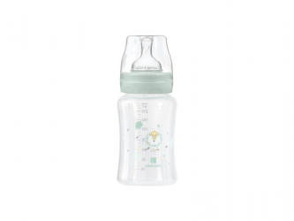 KikkaBoo Kojenecká láhev 240ml 3m+ Jungle King Mint