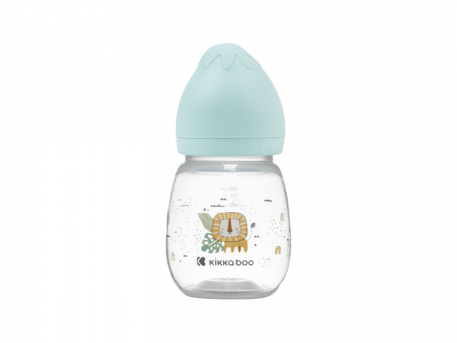 KikkaBoo Kojenecká láhev 180ml 3m+ Savanna Mint