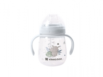 KikkaBoo Hrnek se silikonovým pítkem 240ml 6m+ Savanna Blue