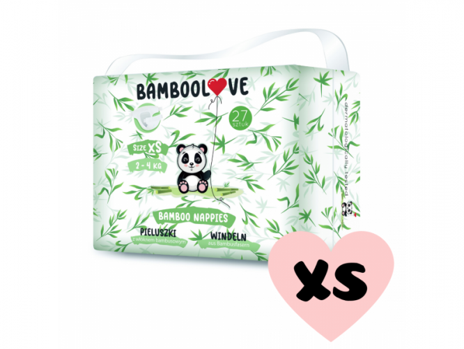 Bamboolove Pleny jednorázové bambus vel. XS 2-4 kg 27 ks