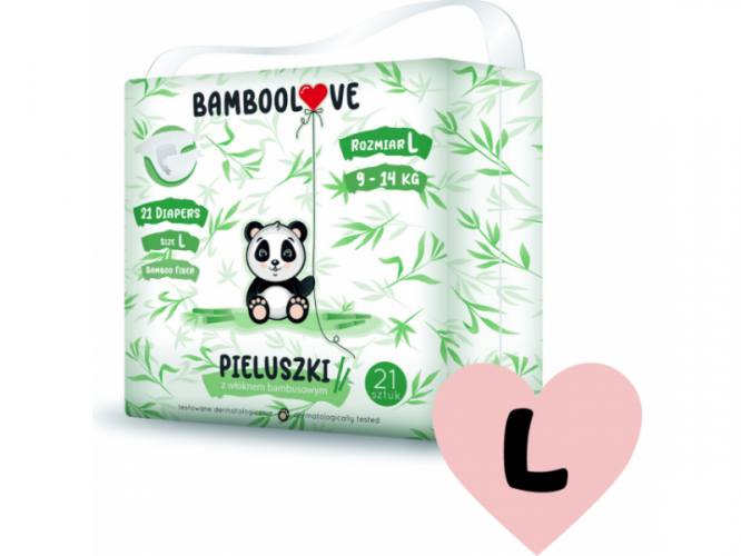 Bamboolove Pleny jednorázové bambus vel. L 9-14 kg 21 ks