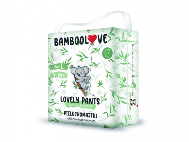 Bamboolove Kalhotky jednorázové bambus vel. L 9-14 kg 17 ks