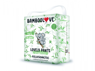 Bamboolove Kalhotky jednorázové bambus vel. L 9-14 kg 17 ks