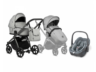 Kočárek Tutis Mio Plus 2v1 Pearl + Maxi-Cosi Pebble 360 autosedačka Essential Grey