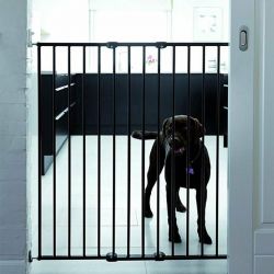 DogSpace Charlie extra vysoká prodlužovací brána 62-107cm, šroubovací, kov černá
