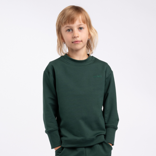 Moniel Dětská rostoucí mikina Basic Dark Green 50/56 0-3 měsíce