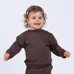 Moniel Dětská rostoucí mikina Basic Chocolate 104 3-4 roky