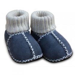 EISBÄRCHEN Capáčky kožešinové s nápletem antracit 22/23