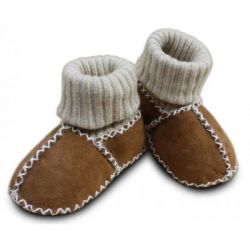 EISBÄRCHEN Capáčky kožešinové s nápletem camel 20/21