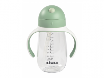 Beaba Hrnek s brčkem 300ml Sage Green