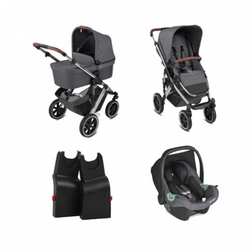 Kočárek ABC Design Salsa 4 Air asphalt + autosedačka + adaptér ZDARMA