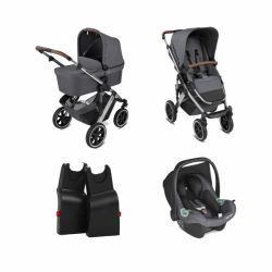 Kočárek ABC Design Salsa 4 Air asphalt + autosedačka + adaptér ZDARMA