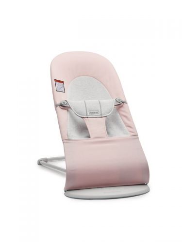 BabyBjörn Lehátko Balance Soft Light pink/grey cotton Jersey světlá konstrukce