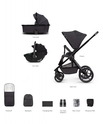 Kočárek Venicci Tinum Edge SE Raven + autosedačka Venicci Tiago