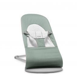 BabyBjörn Lehátko Balance SOFT Woven/Jersey, Light Sage/grey světlá konstrukce