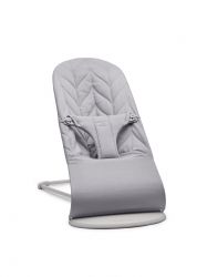 BabyBjörn Lehátko BLISS  Light Grey Woven Petal , sv.šedá konstrukce