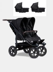 Kočárek TFK Duo2 SET combi pushchair + stroller seat - air wheel Black