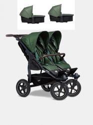 Kočárek TFK Duo2 SET combi pushchair + stroller seat - air wheel Olive