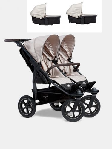 Kočárek TFK Duo2 SET combi pushchair + stroller seat - air wheel Sand