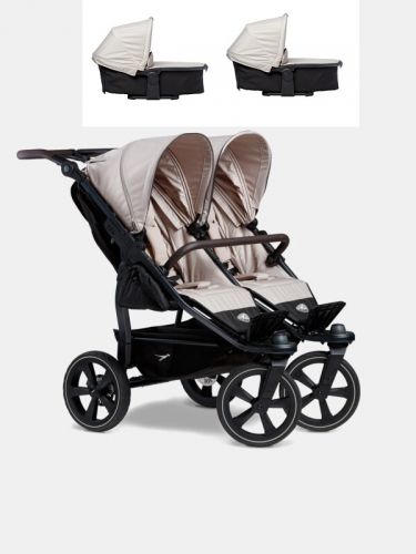 Kočárek TFK Duo2 SET combi pushchair + stroller seat - air chamber wheel Sand