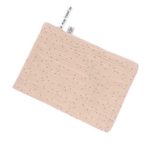 Lässig Žínky Muslin Wash Glove Set 3 pcs dots peach rose