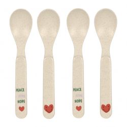 Lässig Lžičky Spoon Set PP/Cellulose Happy Rascals Heart lavender