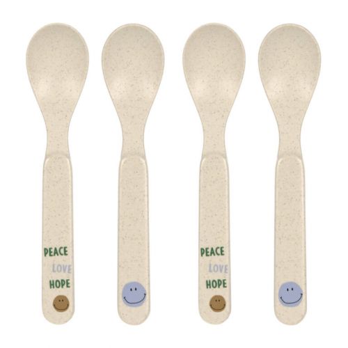 Lässig Lžičky Spoon Set PP/Cellulose Happy Rascals Smile sky blue