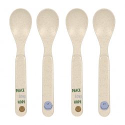 Lässig Lžičky Spoon Set PP/Cellulose Happy Rascals Smile sky blue