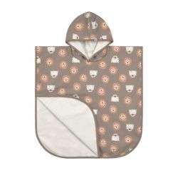 Lässig Pončo Beach Poncho wild cats choco