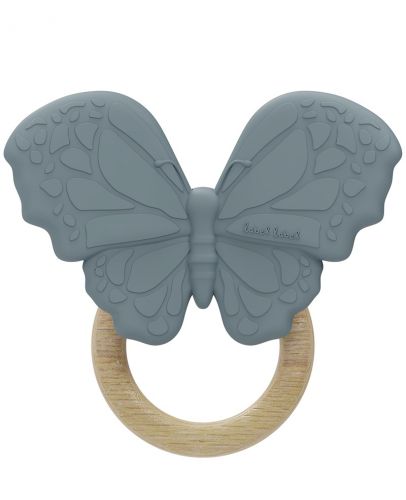 Label Label Kousátko, silikon - Butterfly Blue