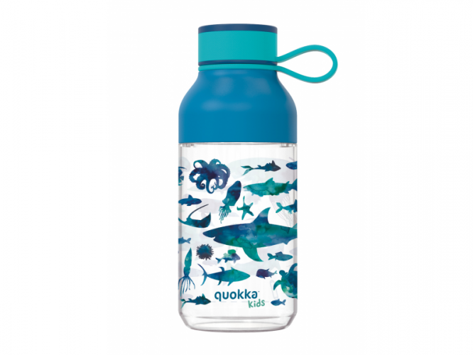 Quokka Plastová láhev Ice Kids s poutkem Sea Animals 430 ml