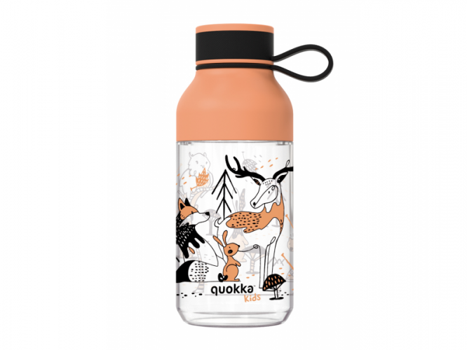 Quokka Plastová láhev Ice Kids s poutkem In the Woods 430 ml