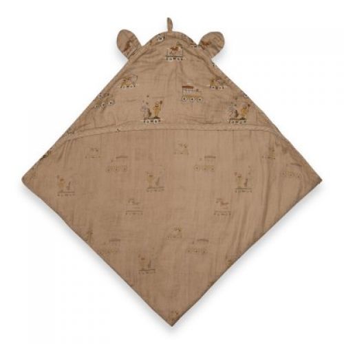 NUUROO Danila Mušelínová kojenecká osuška s kapucí Carnival Train