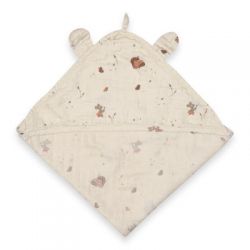 NUUROO Danila Mušelínová kojenecká osuška s kapucí Cream Unicorn