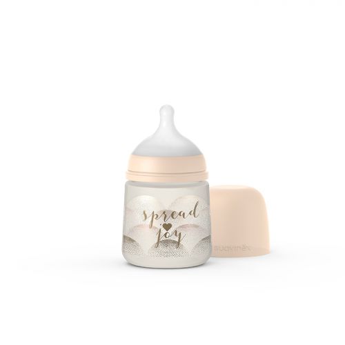 Suavinex Láhev Kojenecká JOY 150 ml fyziologická S srdce