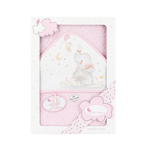 Interbaby Osuška froté Slon růžová