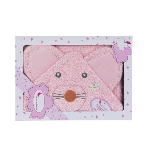 Interbaby Osuška froté 100x100 Myška růžová
